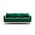 Divano 3 posti verde smeraldo in velluto di poliestere rettangolare 210 x 85 x 85 cm