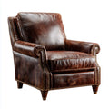 Poltrona Chesterfield marrone scuro 90 x 88 x 98 cm in similpelle PU forma rettangolare