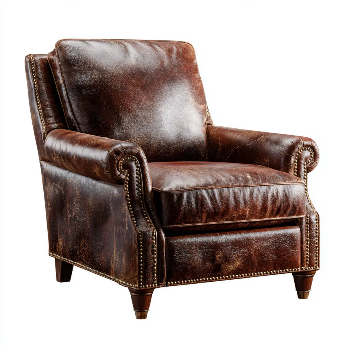 Poltrona Chesterfield marrone scuro 90 x 88 x 98 cm in similpelle PU forma rettangolare