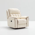 Poltrona reclinabile elettrica crema in pelle PU 90 x 95 x 102 cm